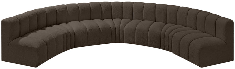 Arc - Boucle Fabric 7 Piece U-Shaped Modular Sofa