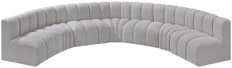 Arc - Boucle Fabric 7 Piece U-Shaped Modular Sofa