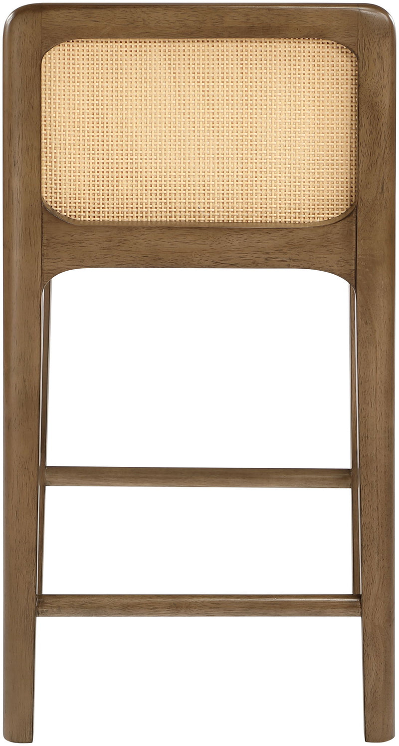 Ellis - Vegan Leather Upholstered Counter Stool (Set of 2) - Brown Base