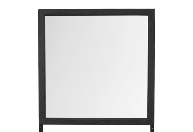 Lisbon - 4 Piece Twin Bedroom Set (Bookcase Twin Bed, Dresser, Mirror And Nightstand) - Black / Gray