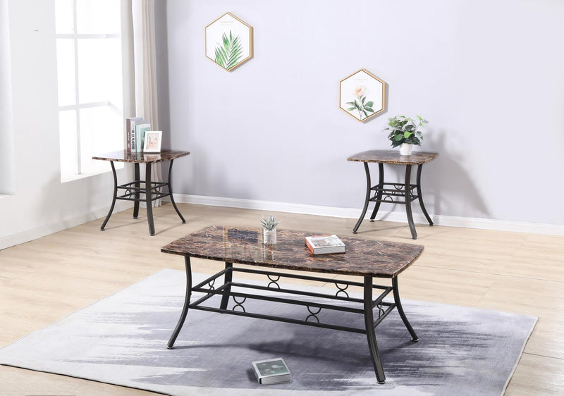 T335 - Table Set (Set of 3) - Brown