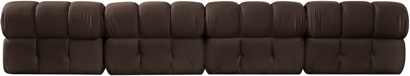 Orin - Velvet 4 Piece Modular Sofa