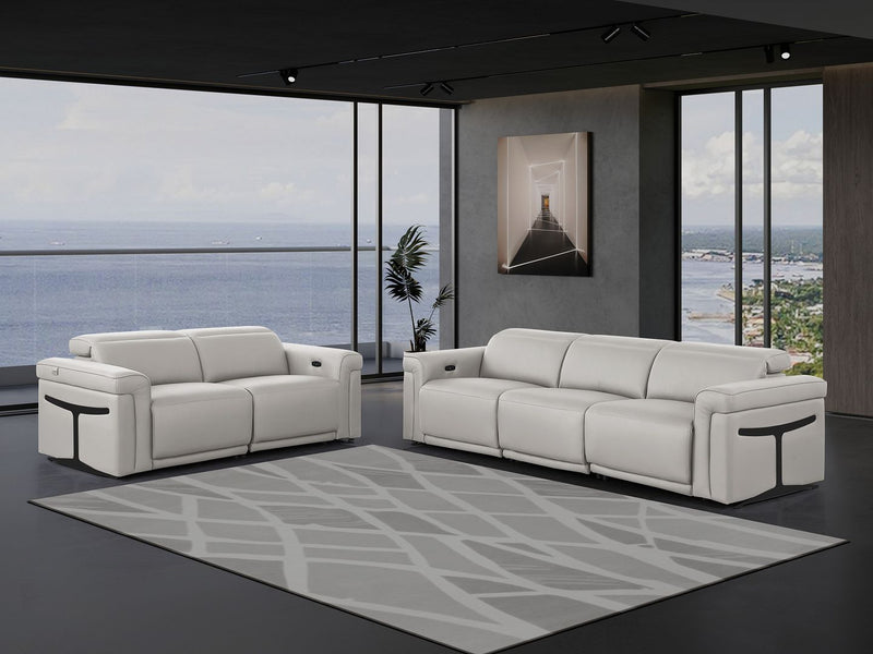 1126 - 5-Piece Modular Power Reclining Sofa And Loveseat Set In With 4 Power Recliners & Power Headrests