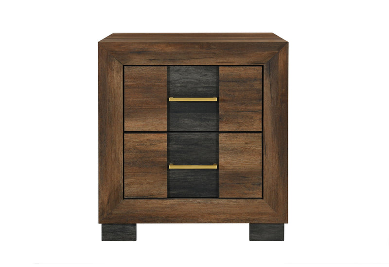 Optimus - 5 Piece Queen Bedroom Set - Black / Brown