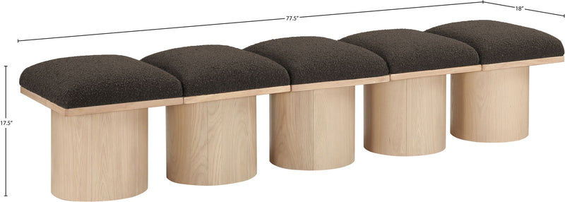 Pavilion - 5 Piece Modular Bench With Natural Base