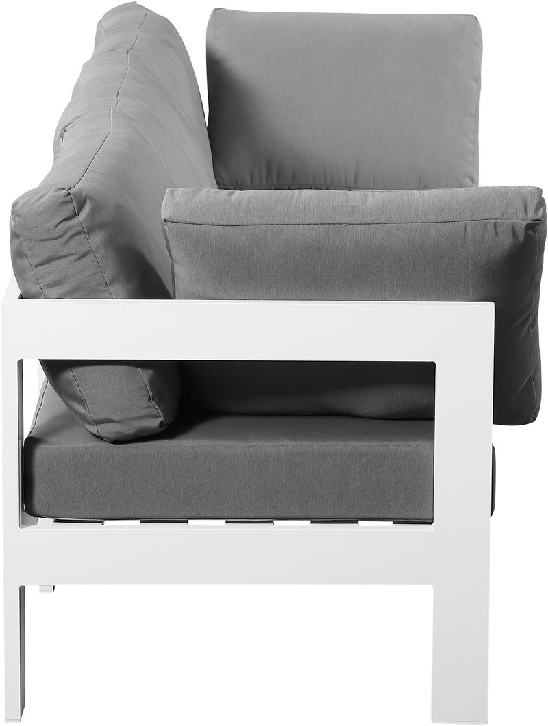 Nizuc - Outdoor Patio 3 Seat Modular Sofa With White Frame