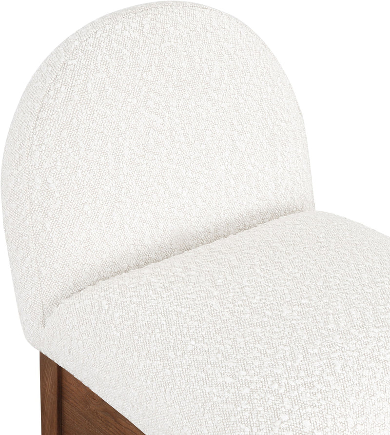 Waldorf - Boucle Stool With Brown Legs