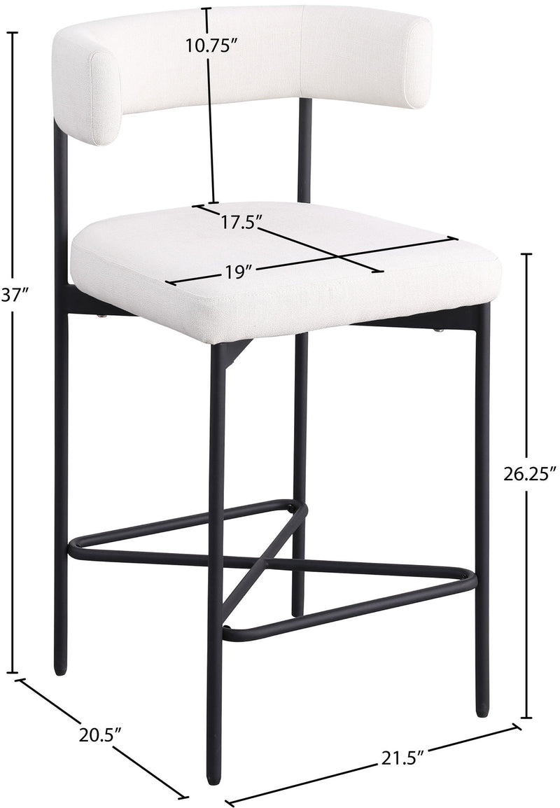 Rivage - Durable Stool With Black Frame (Set of 2)