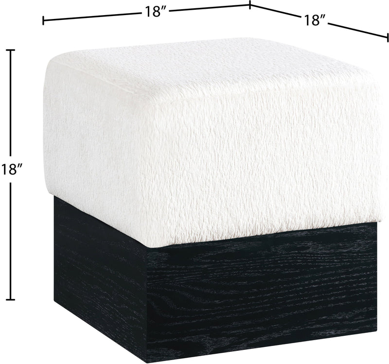 Havre - Ottoman / Stool With Black Base
