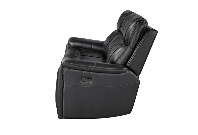 U8880 - Power Reclining Sofa / Power Console Reclining Loveseat - Black