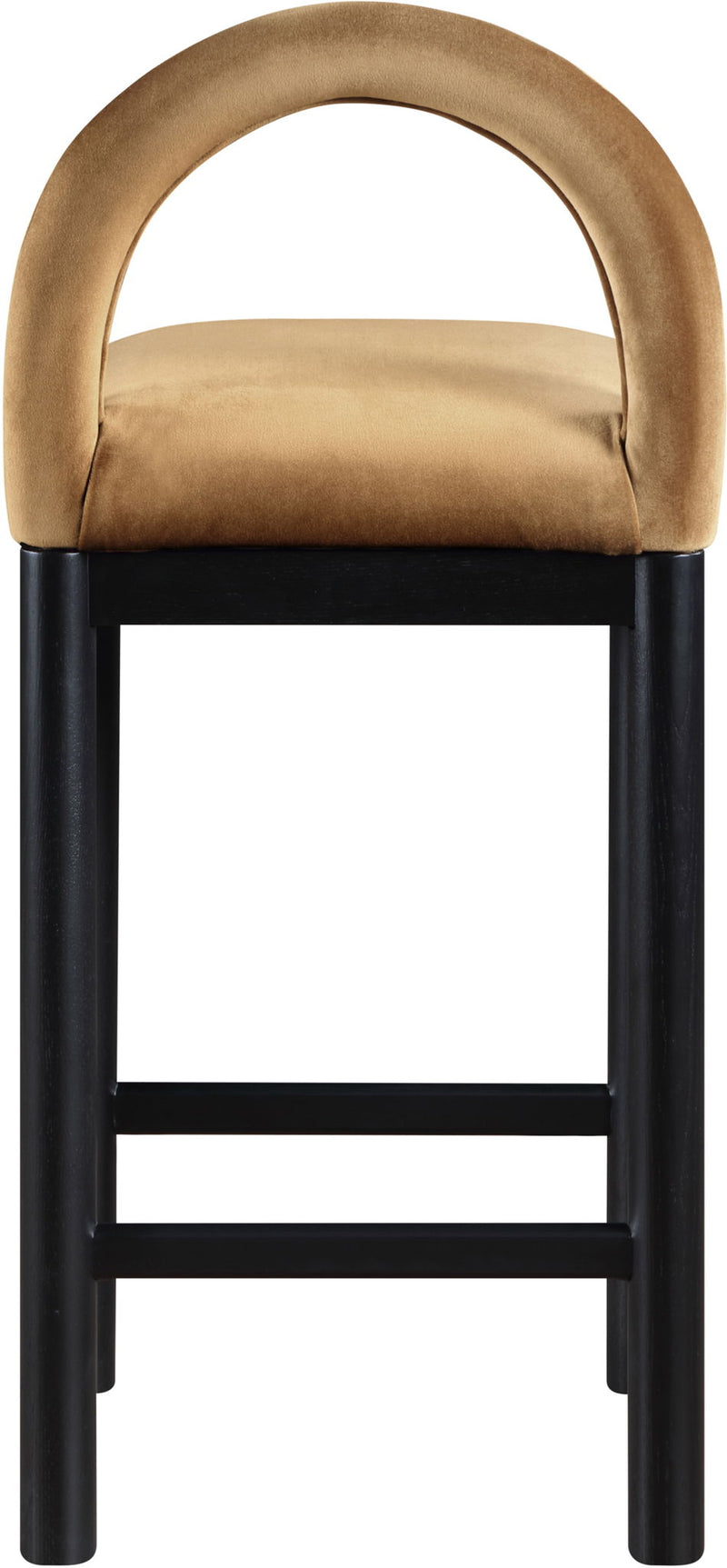 Conrad - Velvet Counter Stool With Black Legs