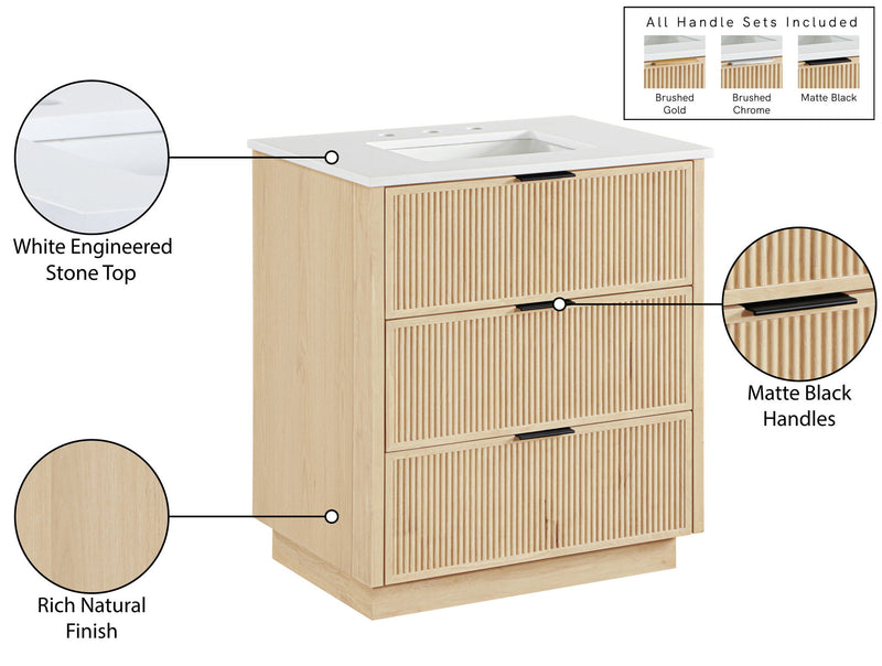 Willard - Engineered Stone And Solid Wood Bathroom Vanity