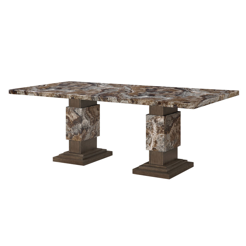 D12DT - 7 Piece Dining Room Set (Dining Table With 6 Dining Chairs) - Dark Brown