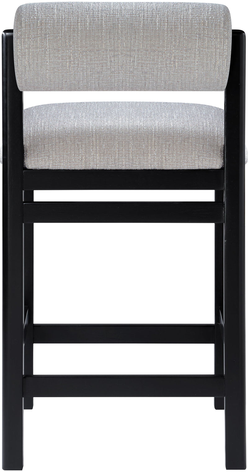 Roundhill - Fabric Counter Stool - Black Frame