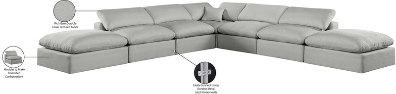 Comfy - 7 Piece Linen Modular Corner Sectional