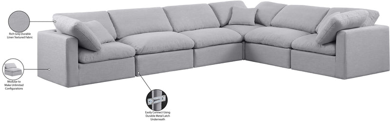 Indulge - Linen 6 Piece Modular Corner Sectional