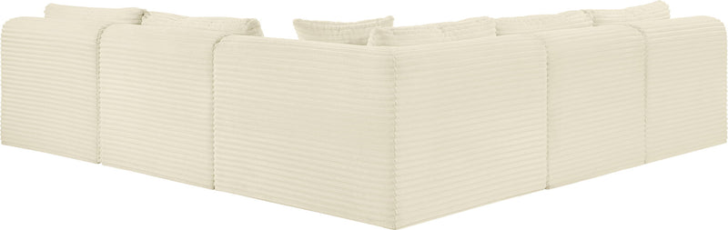 Shaggy - 5 Piece Modular Corner Armless Sectional