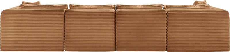Shaggy - Fabric 5 Piece Modular Sectional With Ottoman