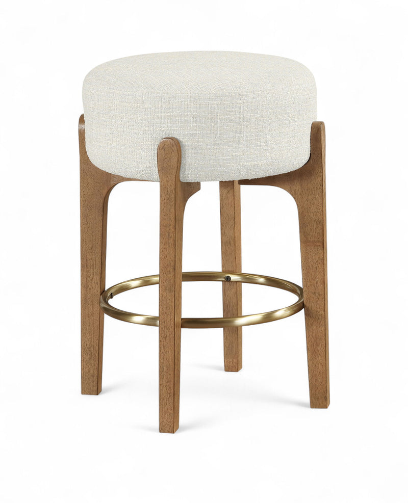 Torino - Backless Counter Stool With Brushed Brown Base (Set of 2)