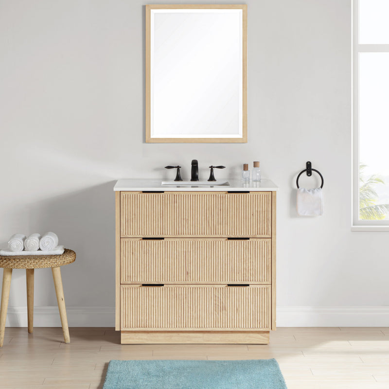 Willard - Engineered Stone And Solid Wood Bathroom Vanity
