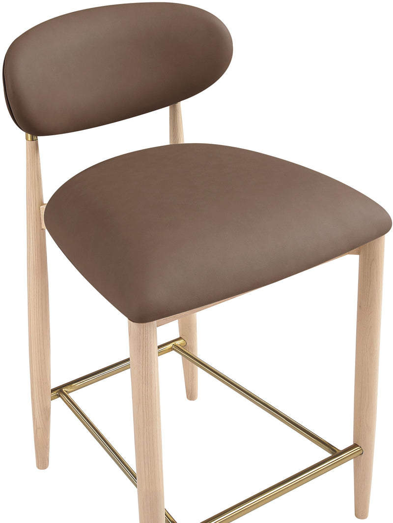 Riccio - Stool - Natural And Gold Frame