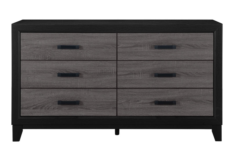 Lisbon - 5 Piece Full Bedroom Set (Bookcase Full Bed) - Black / Gray