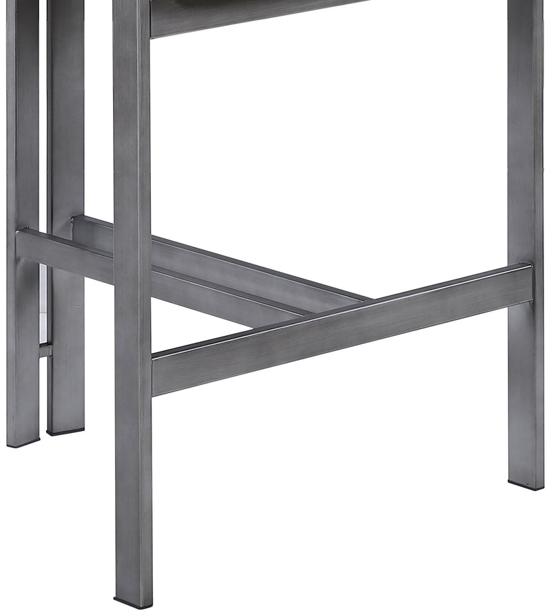 Aurum - Vegan Leather Upholstered Counter Stool With Gray Base
