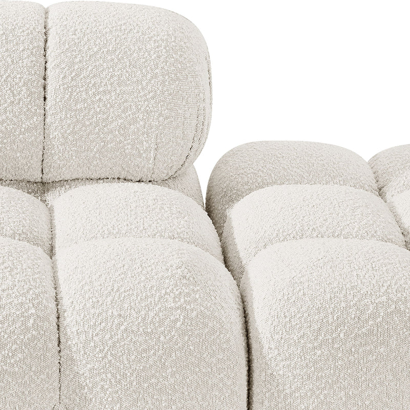 Ames - 3 Piece Boucle Modular Sofa With 1 Backless Seat