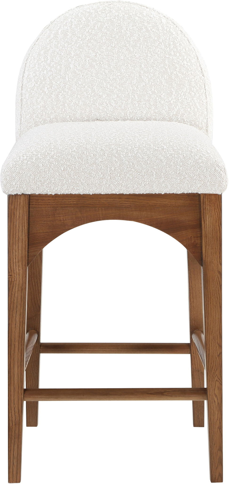Waldorf - Boucle Stool With Brown Legs