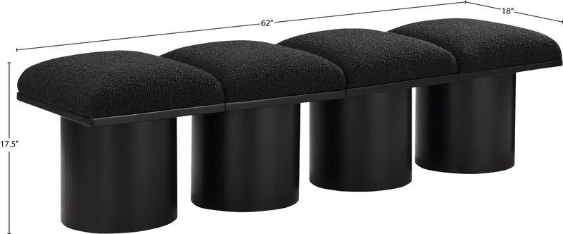 Pavilion - 4 Piece Modular Bench With Black Base