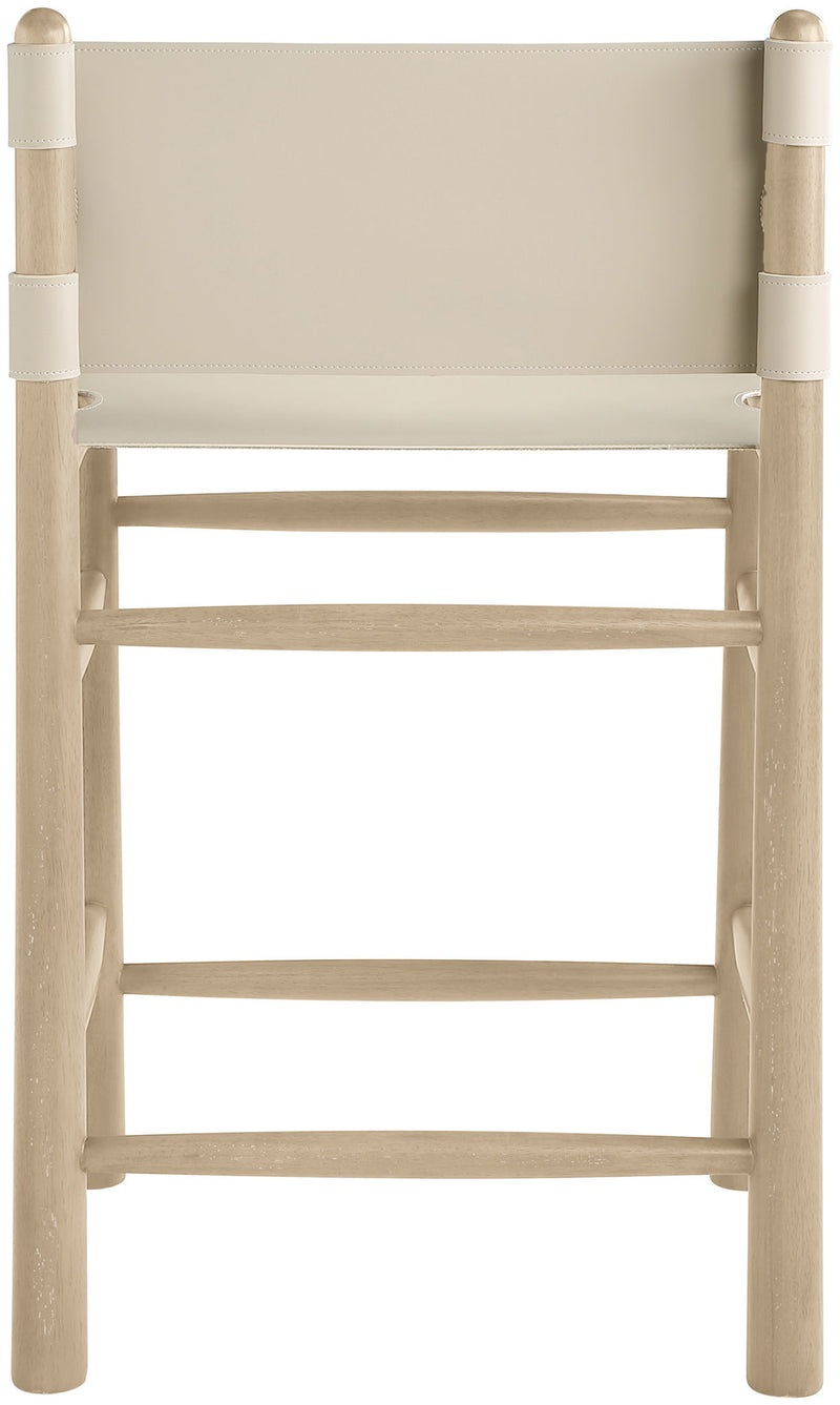 Santos - Upholstered Counter Stool With Stained Natural Base