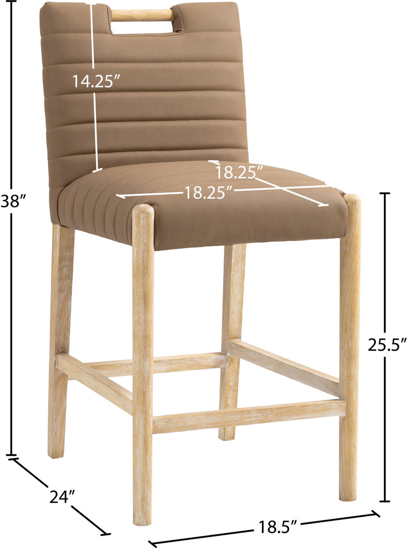 Aimee - Counter Stool - Light Brown Legs