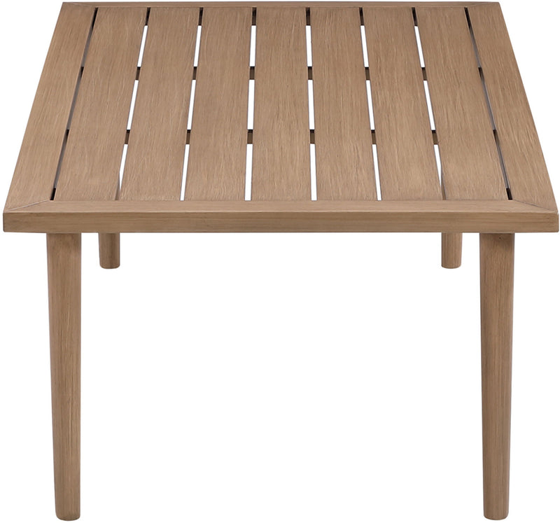 Laguna - Aluminum Outdoor Patio Coffee Table - Natural