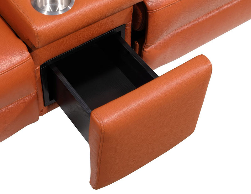 1246 - 8-Piece U-Shaped Modular Power Reclining Sectional With 2 Power Recliners And Power Headrests