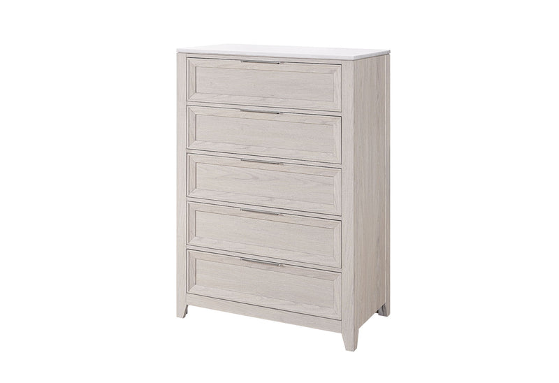 Mariah - 5 Piece Queen Bedroom Set (Bed, Dresser & Mirror, Nightstand, Chest) - Beige
