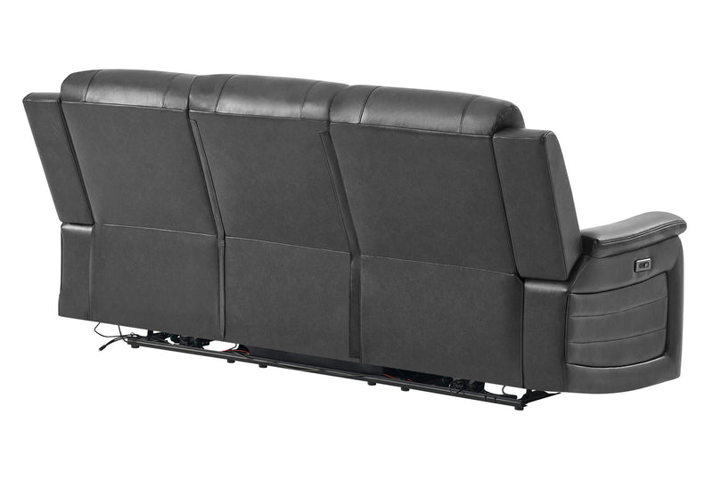 U8879 - 2 Piece Living Room Set (Power Reclining Sofa With LED And Global Surround System And Power Console Reclining Loveseat) - Charcoal