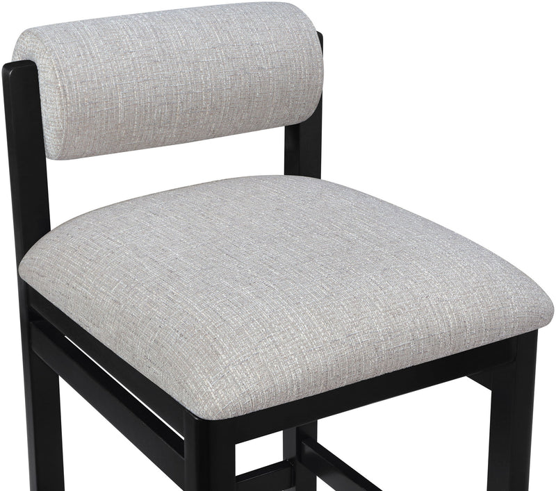 Roundhill - Fabric Counter Stool - Black Frame