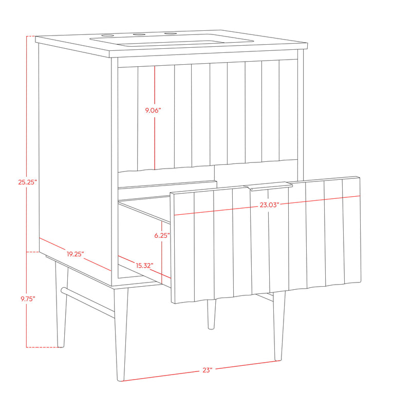 Modernist - Bathroom Vanity With Chrome Legs