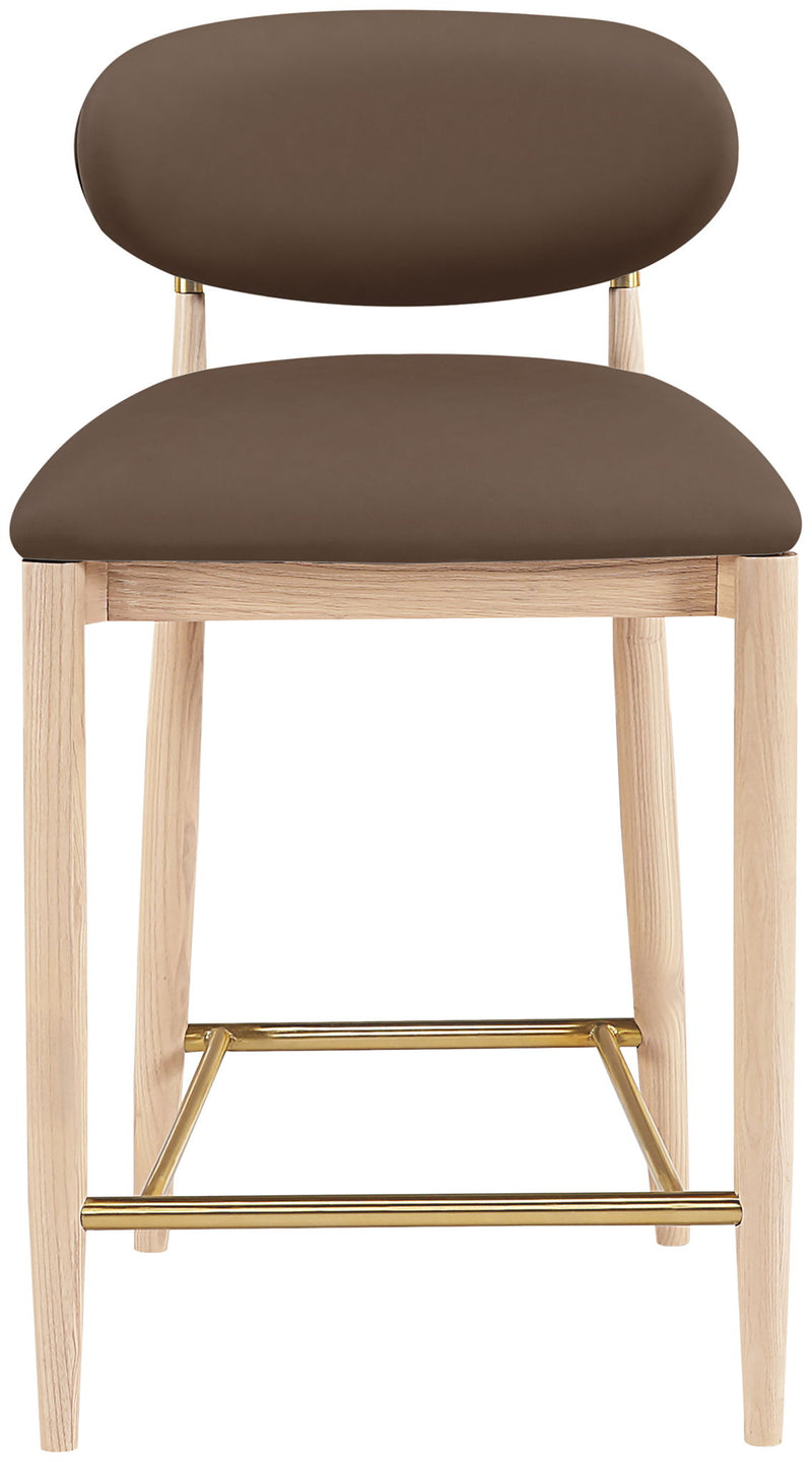 Riccio - Stool - Natural And Gold Frame