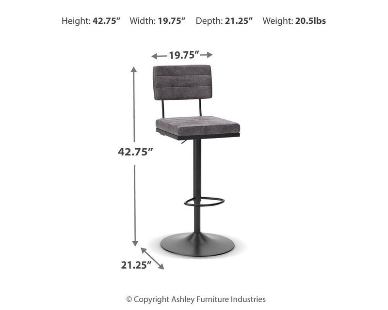 Strumford Tall Swivel Barstool (2/CN)