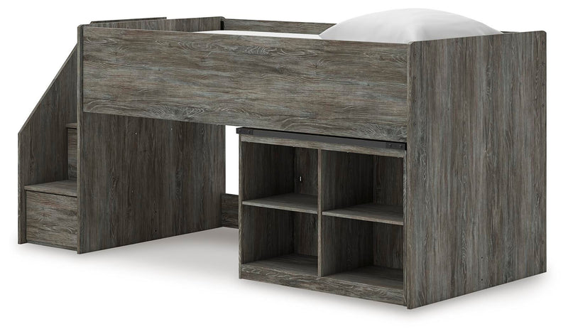 Frandern Twin Loft  Bed with Bookcase Storage