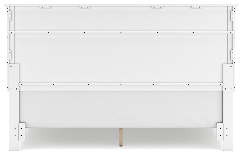 Fortman King Panel Bed with Mirrored Dresser