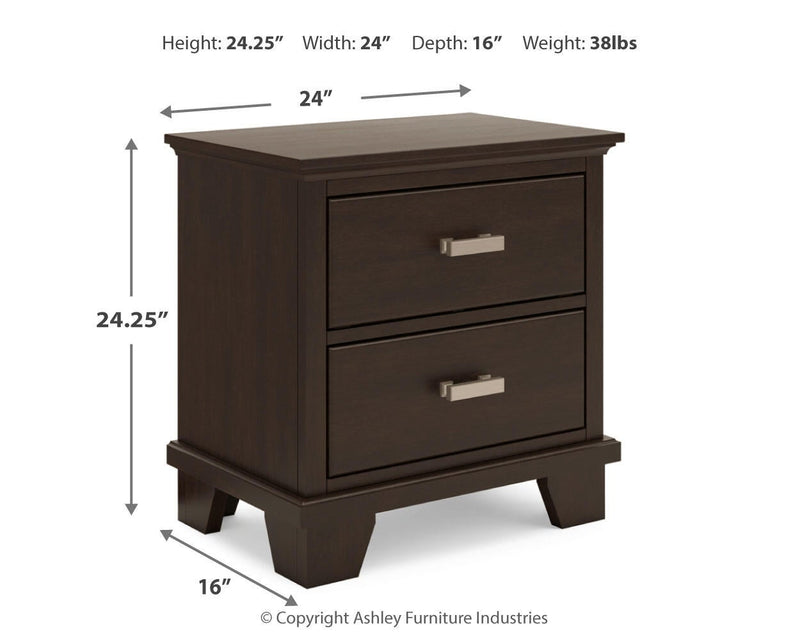 Covetown Queen Panel Bed with Mirrored Dresser and Nightstand
