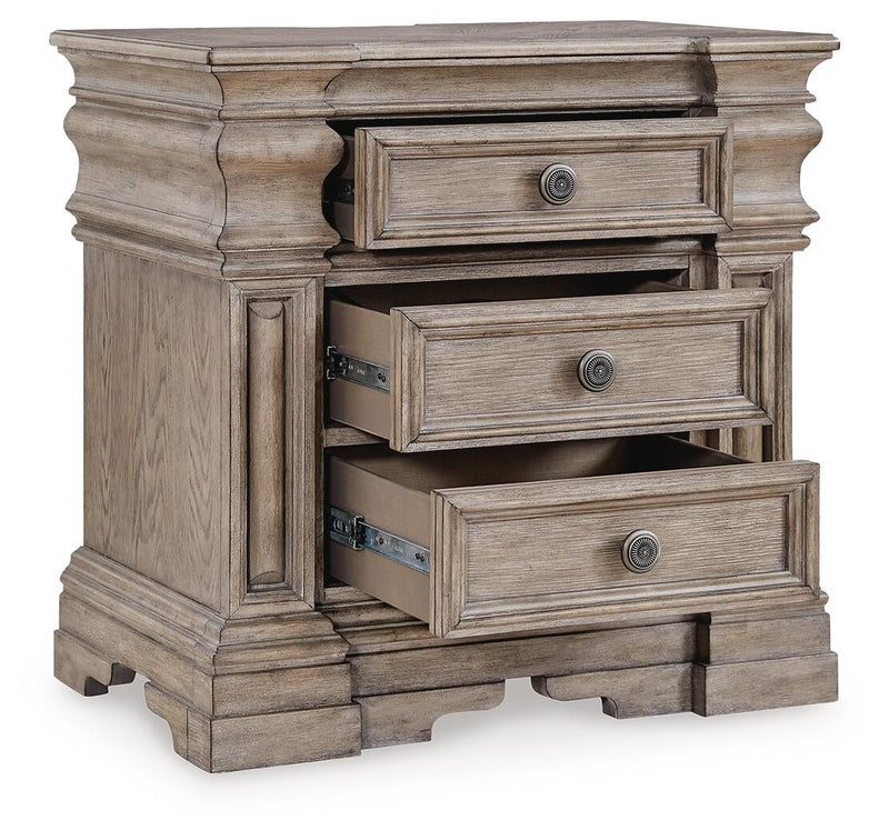 Blairhurst California King Panel Bed, Dresser, Mirror, Chest and Nightstand