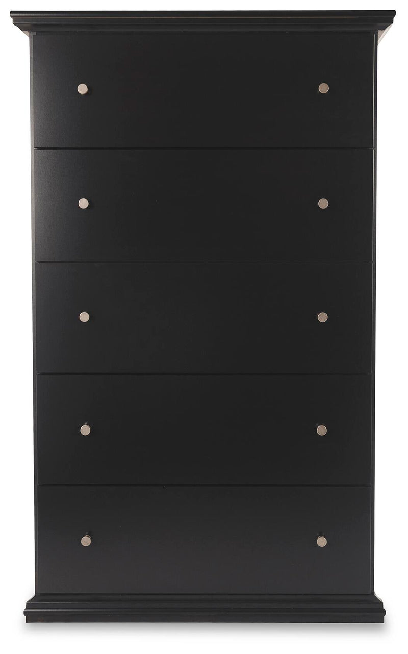 Maribel Full Panel Bed, Dresser, Mirror, Chest and Nightstand