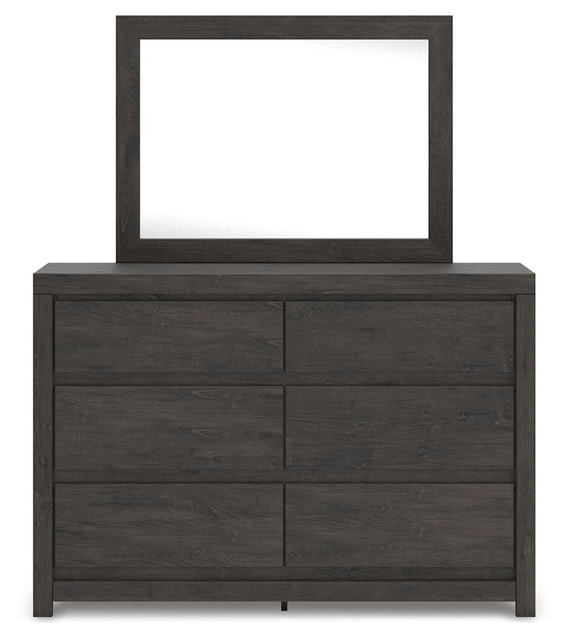 Fraluna King Panel Bed, Dresser, Mirror and Nightstand