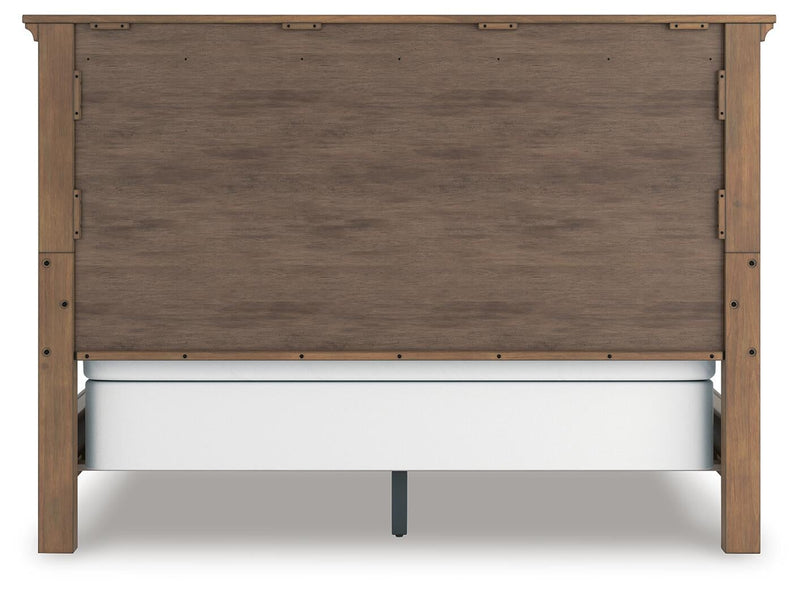 Feddinger California King Panel Bed with Mirrored Dresser, Chest and Nightstand