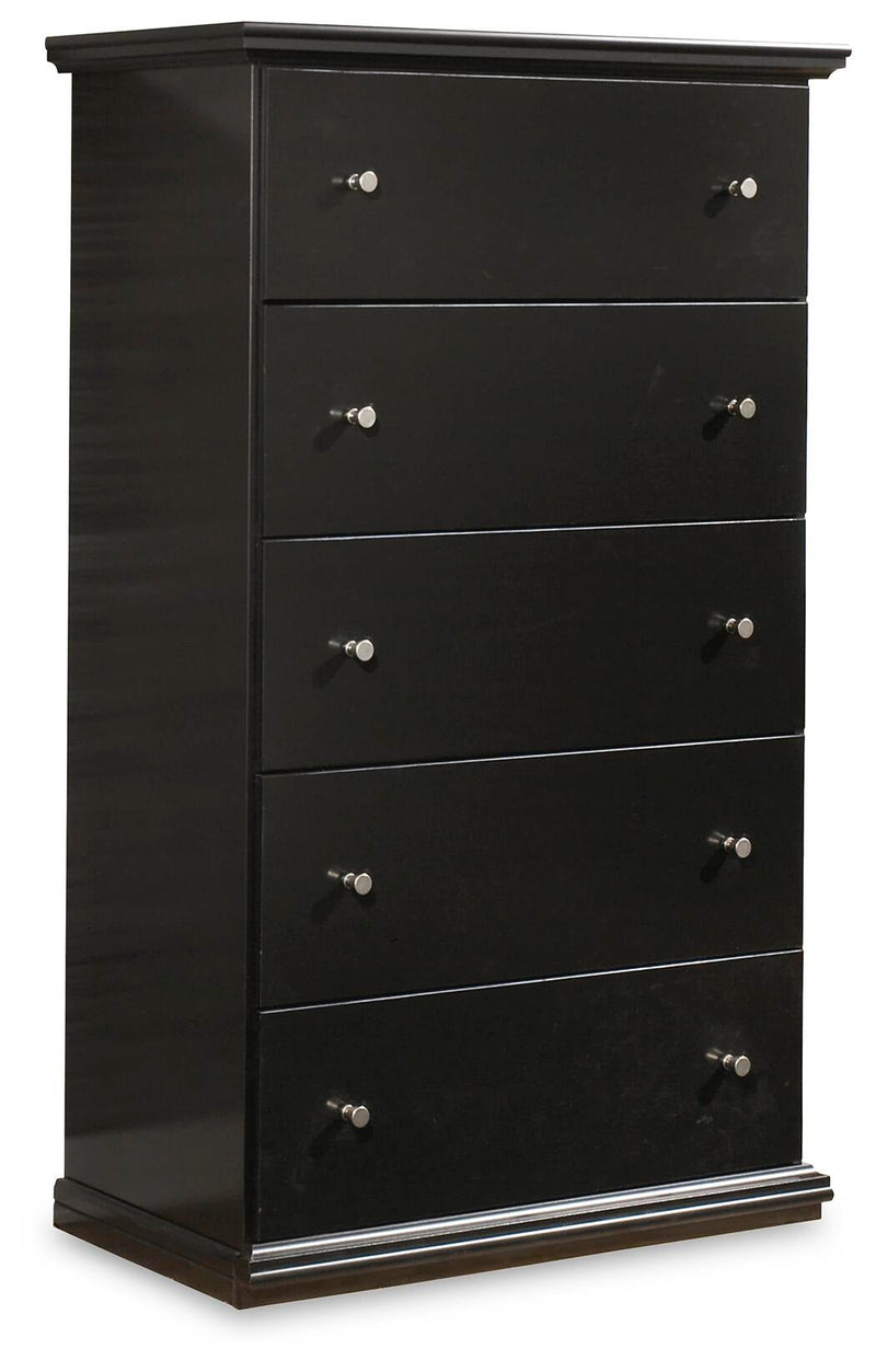 Maribel King Panel Bed, Dresser, Mirror, Chest and Nightstand