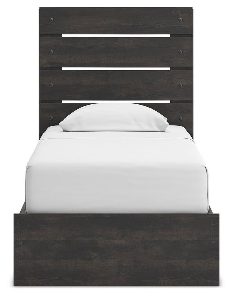 Hollivern Twin Panel Storage Bed, Dresser, Mirror and Nightstand