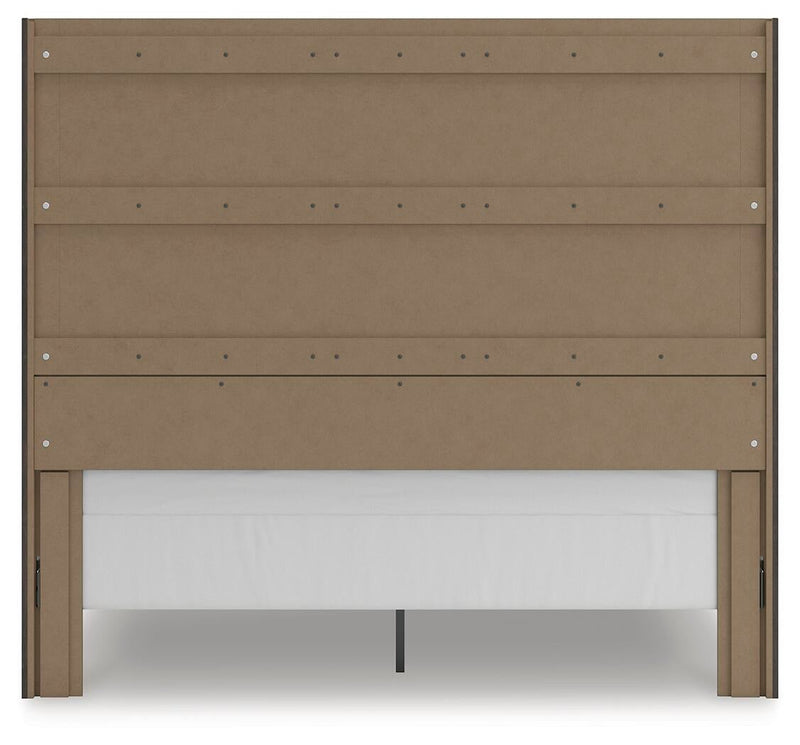 Fraluna King Panel Storage Bed, Dresser, Mirror and Nightstand